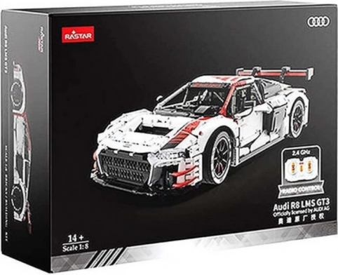 Bausteine RC Auto Audi R8 1:8 von Rastar mit 3322 Teilen