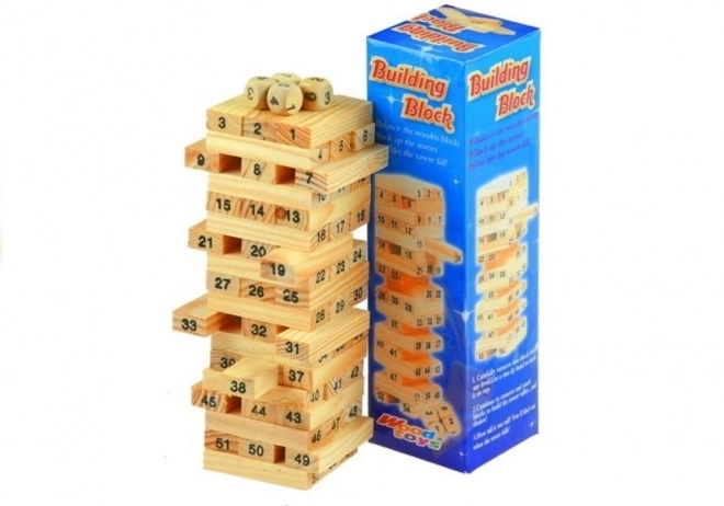 Drewniane Stapelspiel Zahlen Jenga