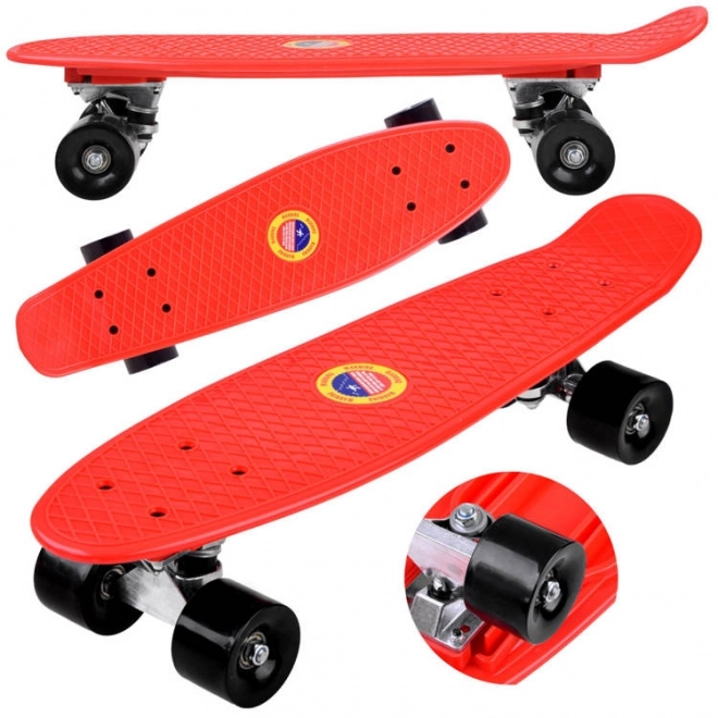 Farbenfrohe FISZKA Skateboard – Rot