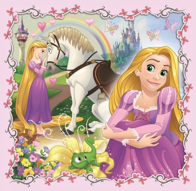 Trefl Disney Prinzessinnen Puzzle mit Freunden 3-in-1