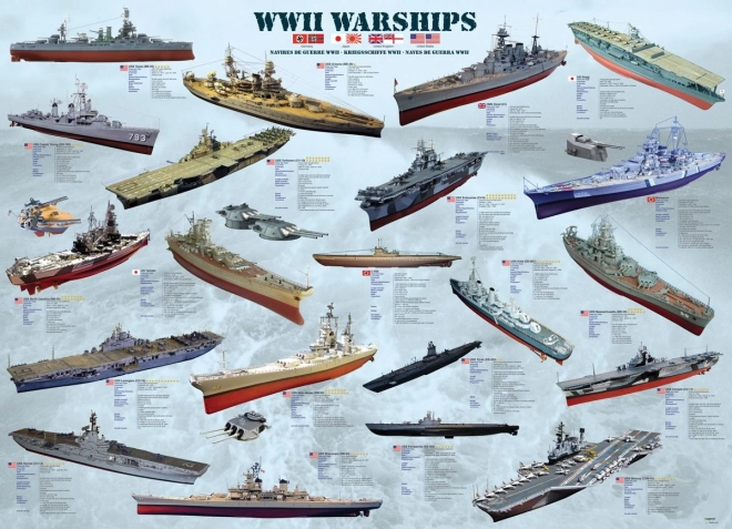 Eurographics Puzzle Kriegsschiffe Zweiter Weltkrieg 1000 Teile