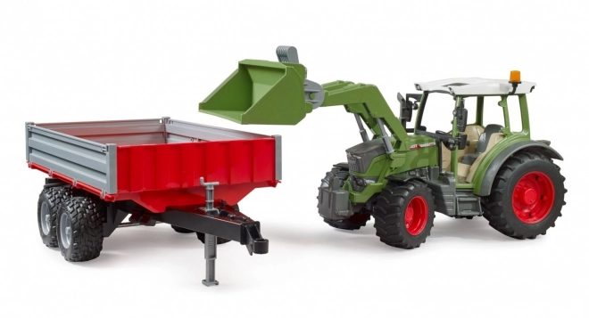 Fendt Vario 211 Traktor mit Frontlader und Kippanhänger