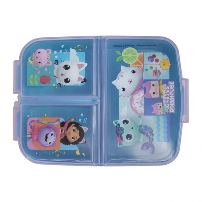 Lunchbox lila Gabby's Dollhouse mit 3 Fächern