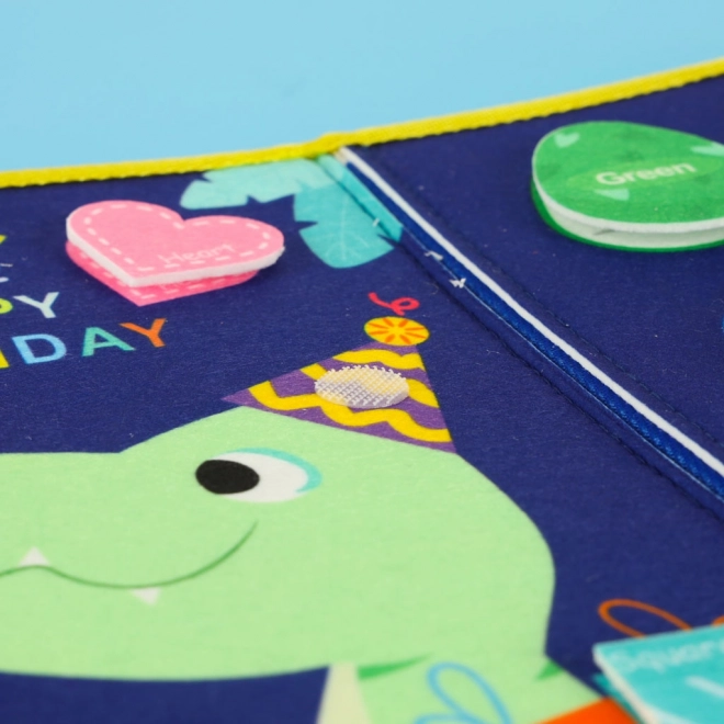 Montessori-sensorische Aktivitätstafel mit Dinosaurier-Motiv Blau