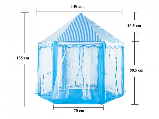 Dome-Zelt Palast für kleine Prinzessinnen – blau