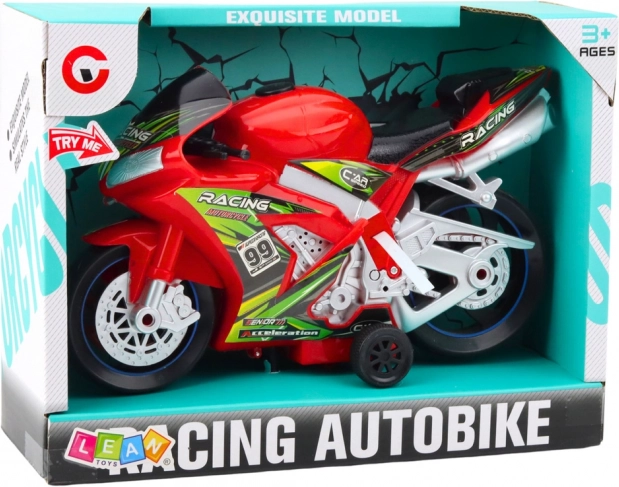 Rennmotorrad Spielzeug mit Licht- und Toneffekten rot