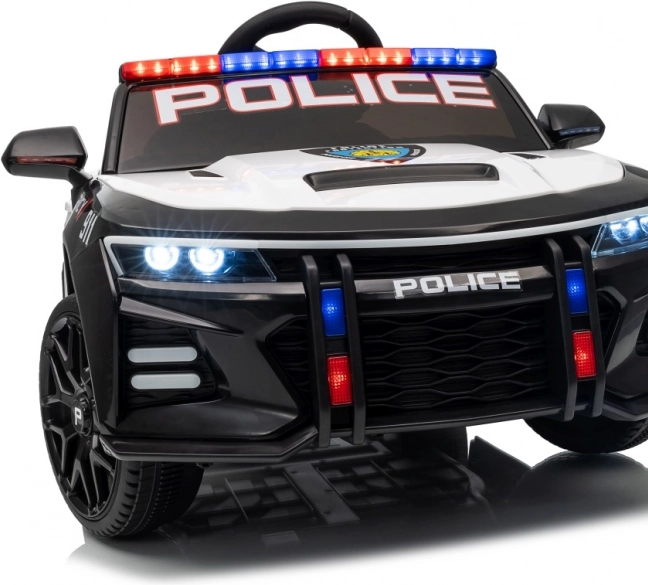 Schwarzes Polizeiauto 911 Agentur