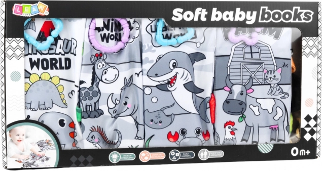 Set aus weichen sensorischen Büchern für Babys 4 Stk