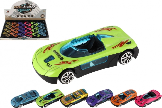 Mini-Rennautos 7 cm – Metall-Kunststoff-Set, Freilauf, Farb-Mix