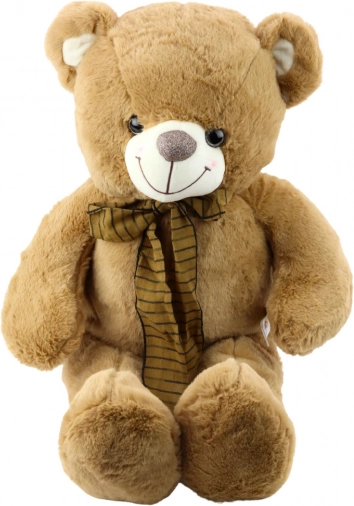 Plüschbär mit braun gestreifter Schleife 60 cm