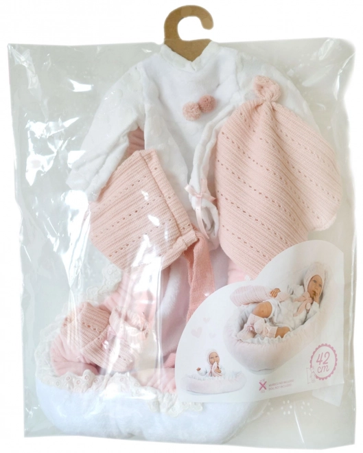 Kleidung für Babypuppe Größe 40–42 cm mit Zubehör