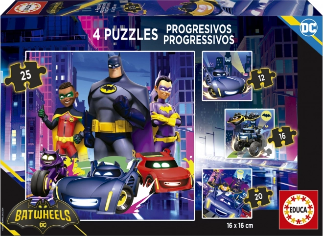 Educa Puzzle Batwheels 4v1