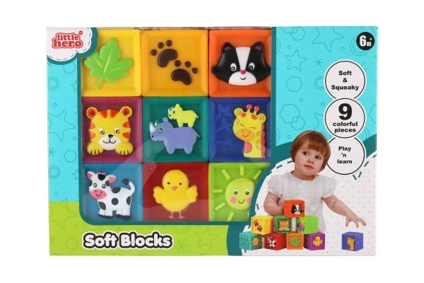 Weiche Gummiwürfel 9er Set