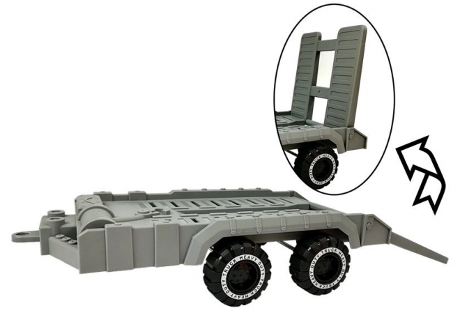 Großes Spielzeugset mit Anhänger und Bulldozer 49 cm