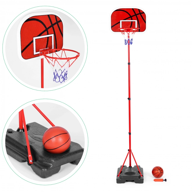 Kinder-Basketballkorb mit verstellbarer Höhe und Pumpe