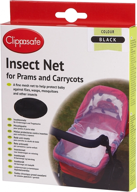 Insektennetz für Kinderwagen, Schwarz