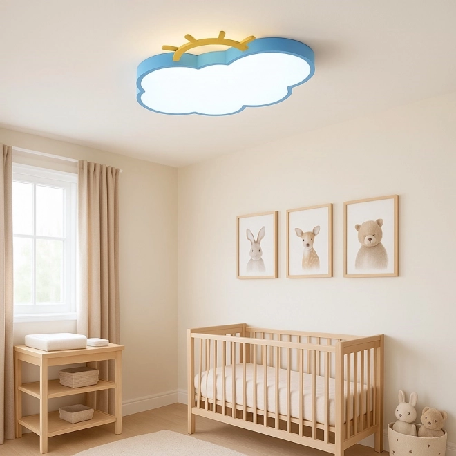 Kinder Decken-LED-Lampe Chmurka mit Fernbedienung blau