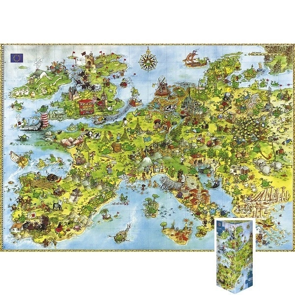 Heye Puzzle Drachen - Europakarte 4000 Teile