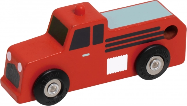 Classic World Holzautos Polizei Feuerwehr Abschleppwagen Set 3 Stk.