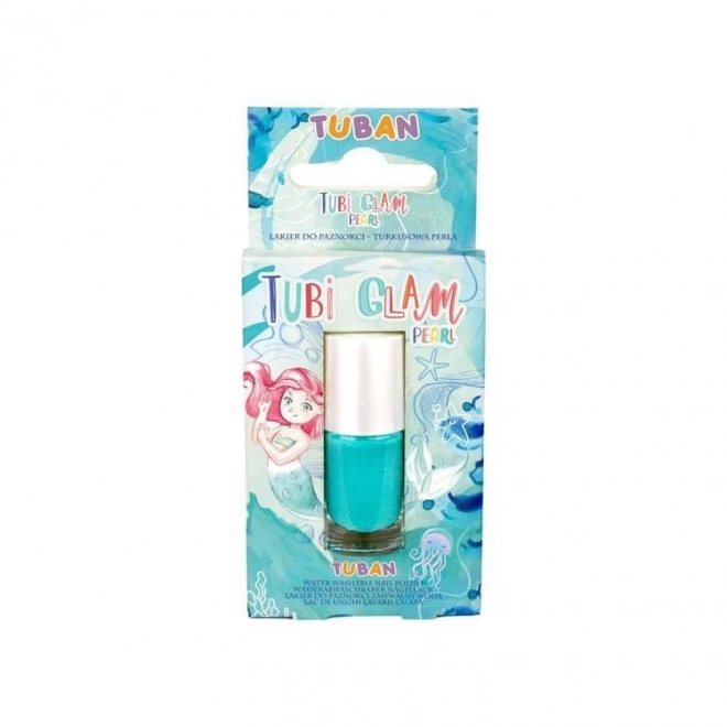 Tubi Glam Perlmutt Türkis Nagellack für Kinder