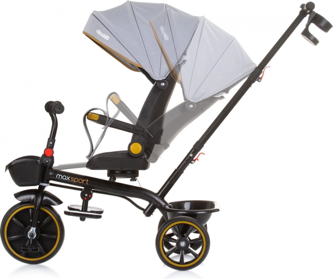 CHIPOLINO Dreirad mit Verdeck Max Sport 2in1 – Aschgrau