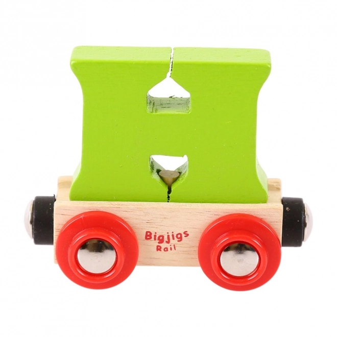 Holzwaggon Buchstabe H - Bigjigs Rail