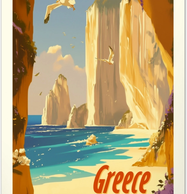 Wandkalender Vintage-Plakate Tropische Paradiese 2026