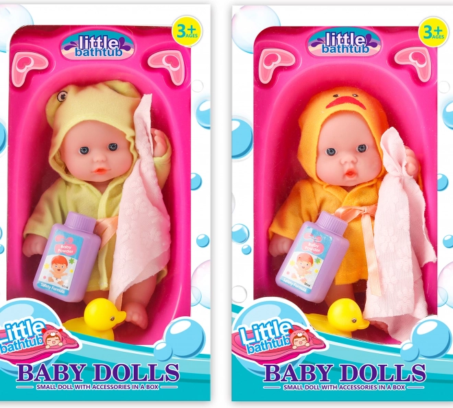 Püppchen mit Badewanne - Set 26 cm
