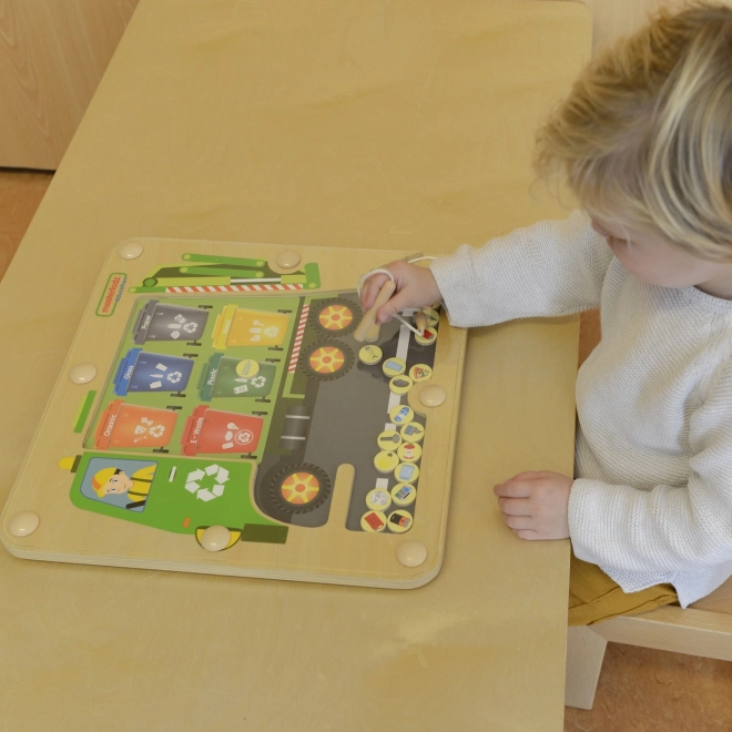 Masterkidz Magnettafel Abfalltrennung Recycling LKW Montessori