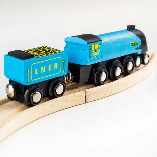 Holzspielzeug Lokomotive Mallard mit Schienen von Bigjigs Rail