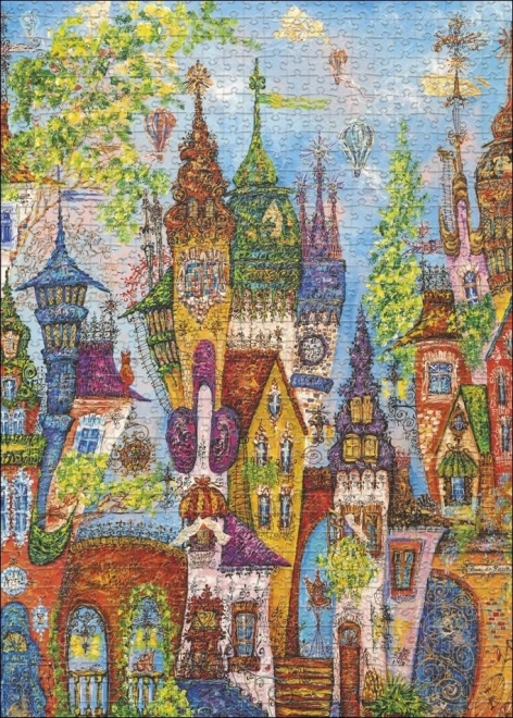 Heye Puzzle Charmantes Dorf Červené Oblouky 1000 Teile