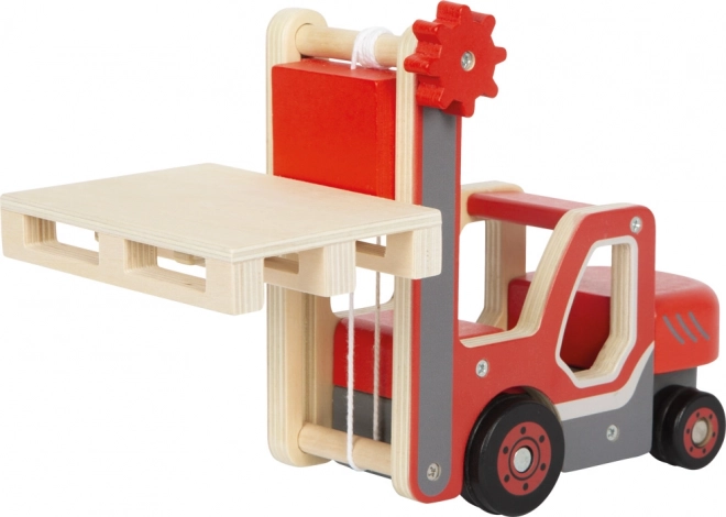 small foot Holz-Gabelstapler mit Palette