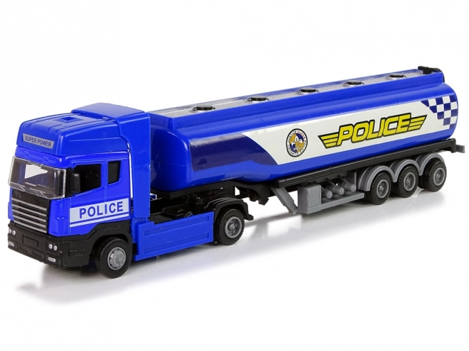 Blaue Polizei Tankwagen Spielzeug