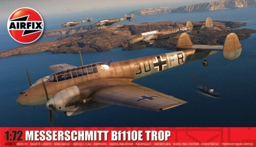 Plastikmodellflugzeug Messerschmitt Bf 110E/E-2 Trop 1/72