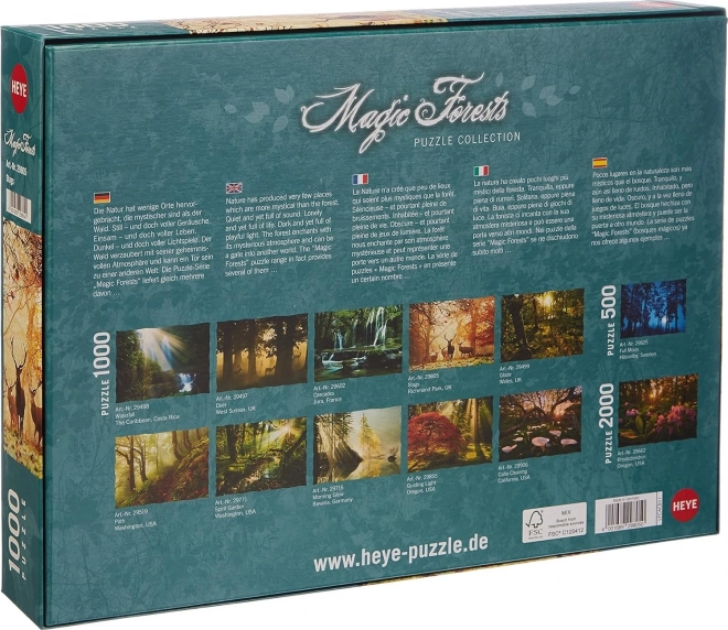 Puzzle HEYE Magische Wälder: Hirsche 1000 Teile