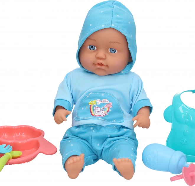 Weiches Babypuppe mit Zubehör und Soundeffekten