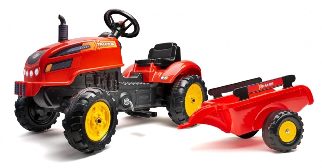 Falk X-Tractor Kinder Trettraktor mit Anhänger und Motorhaube
