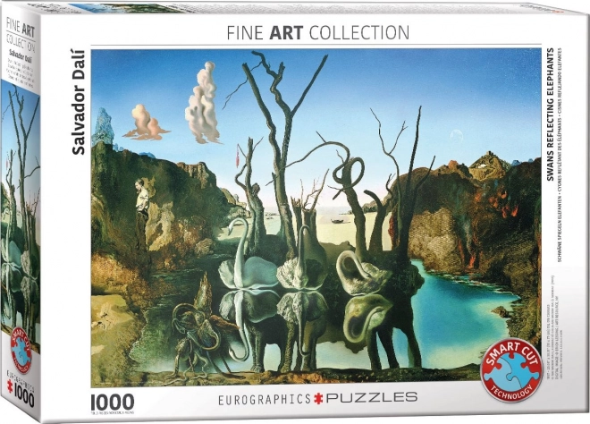 EUROGRAPHICS Puzzle Spiegelnde Schwäne und Elefanten 1000 Teile