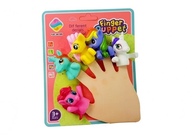 Fingerpuppen-Kit Einhorn Ponys Set