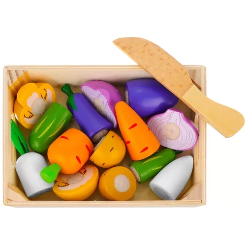 Holz-Spielset Früchte und Gemüse zum Schneiden
