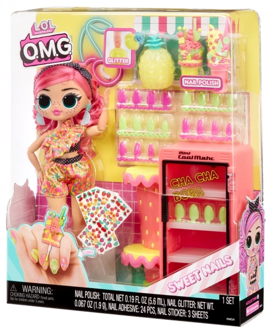 L.O.L. Surprise! OMG Nagelstudio mit Puppe - Pinky Pops Frucht