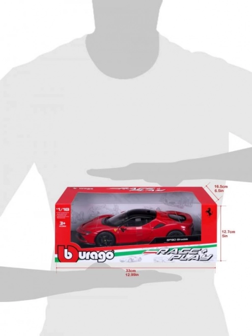 Bburago Ferrari SF90 Stradale Rot Modellauto