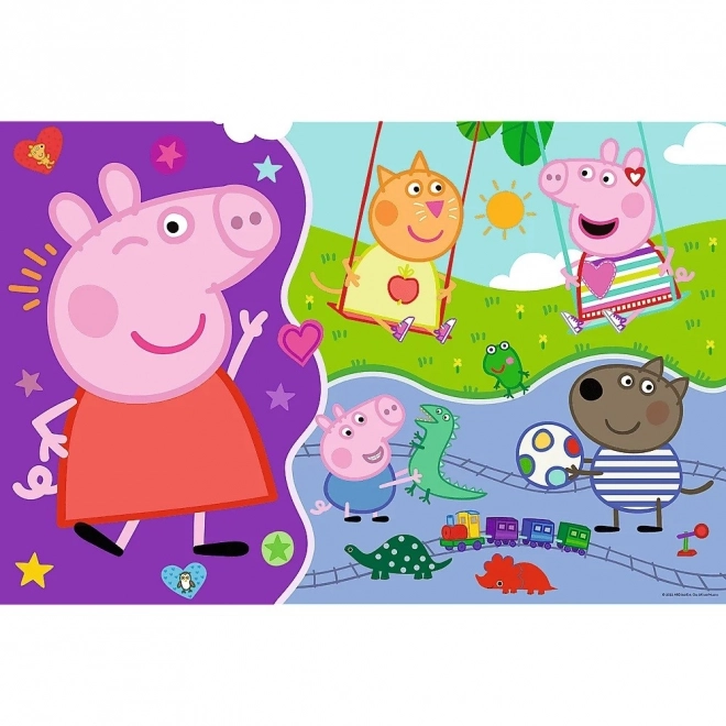 Doppelseitiges Puzzle Peppa Pig Super Giant 15 Teile