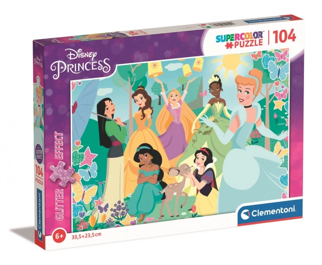 Glitzernde Puzzle Disney Prinzessinnen im Garten