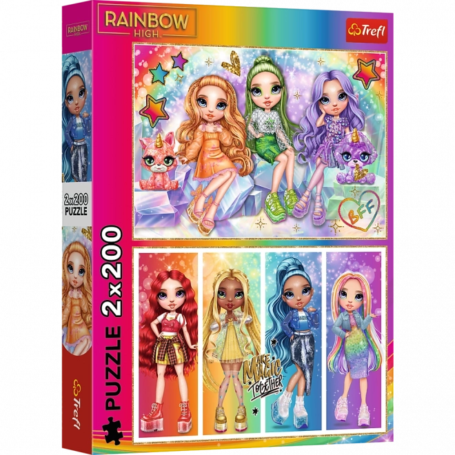 Puzzle 2x200 Rainbow High Puppen