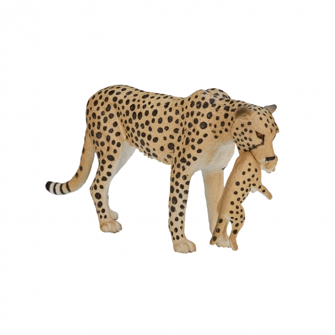Mojo Gepard mit Jungtier – realistische Figur für Kinder und Sammler