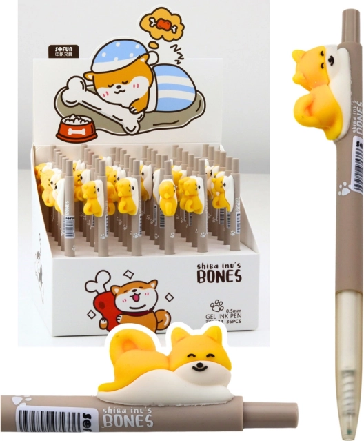 Gel-Stift mit Shiba-Hund-Figur blauer Tinte 0,5mm