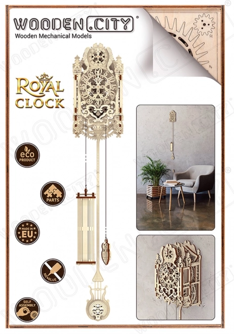 Holz 3D Puzzle Königliche Uhr