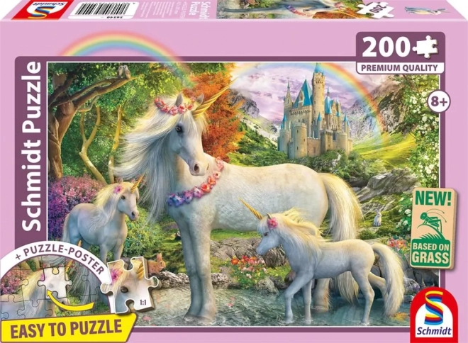 Puzzle Einhorn mit Jungen