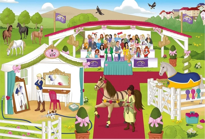 Schmidt Puzzle Schleich: Horse Club im Metalldose